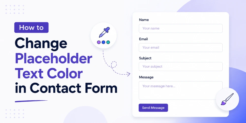 Change Placeholder Text Color in Form