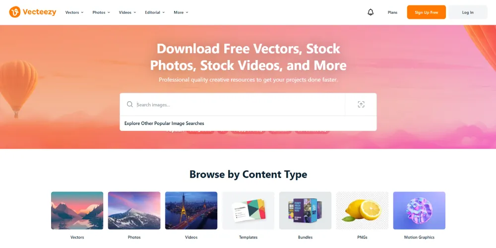 Vecteezy website