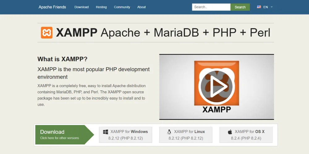 How to download XAMPP